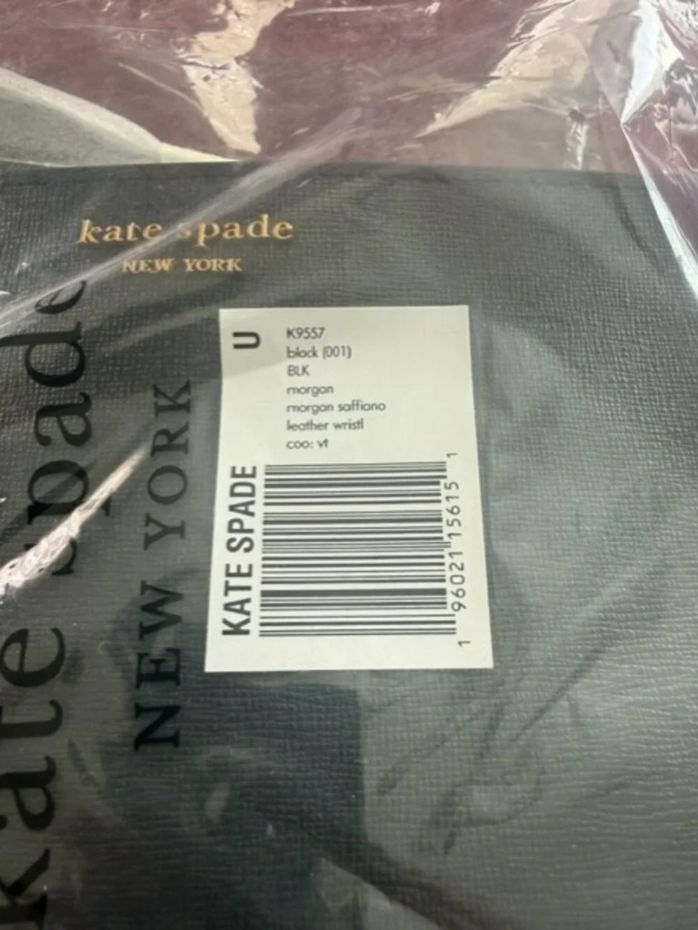 Kate Spade Leather Morgan Black Wristlet Brand New With Tags.